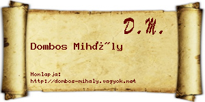 Dombos Mihály névjegykártya
